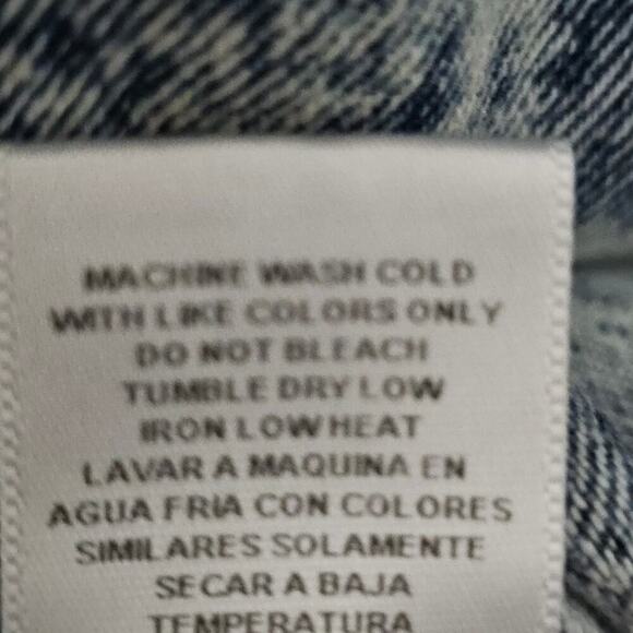 Vibrant Miu Stonewash Denim Tunic Shirt‎ Dress S/M Oversized Street Indie Retro - Picture 11 of 12